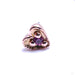 Millgrain Heart Press-fit End in Gold from LeRoi with Medium Ruby