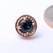 Millgrain Prong Gemstone Press-fit End in Gold from BVLA with London Blue Topaz