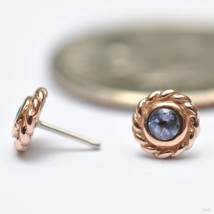 Mini Choctaw Press-fit End in Gold from BVLA with Tanzanite