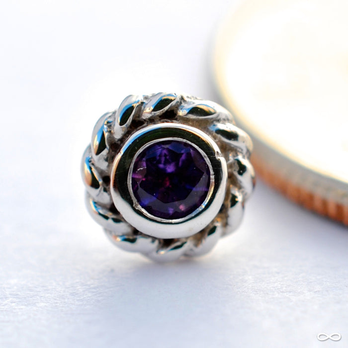 Mini Choctaw Press-fit End in Gold from BVLA with Amethyst