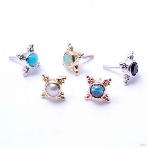 Mini Kandy Press-fit End in Gold from BVLA with Assorted Stones