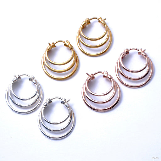 Mini Saturn Earrings from Maya Jewelry in Assorted Metals