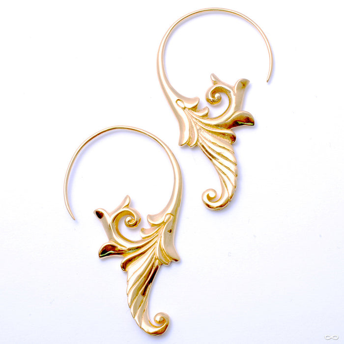 Moksha Earrings from Maya Jewelry in Yellow Gold-plated Brass