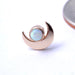 Moon with Gemstone Press-fit End in Gold from Anatometal with White Opal