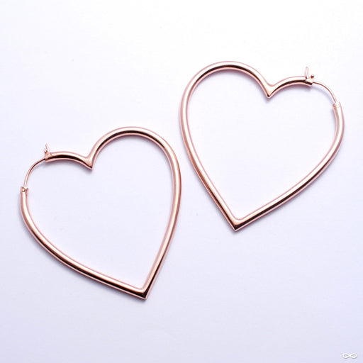 My Broken Heart Earrings from Maya Jewelry in Rose-gold-plated Copper