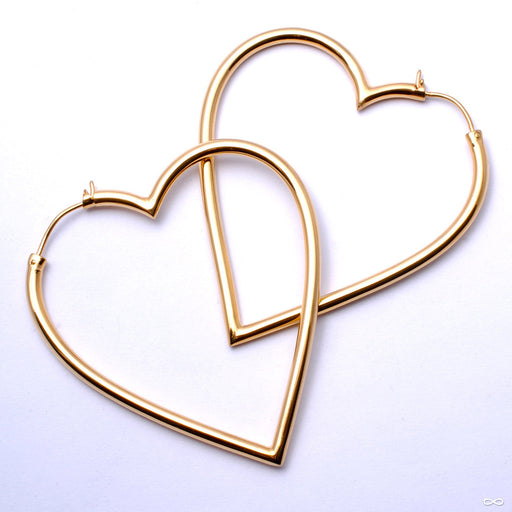 My Broken Heart Earrings from Maya Jewelry in Yellow-gold-plated Brass