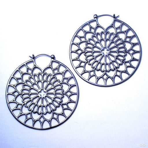 Notre Dame Earrings from Tawapa in Black PVD Coated