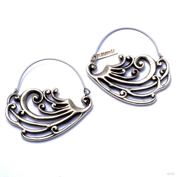 Nouveau Hoop Earrings from Eleven44 in Brass