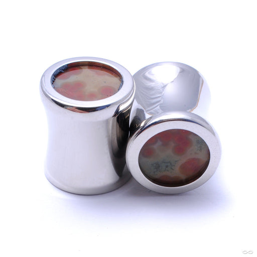Ocean Jasper Cabochon Plugs in 00g from Reign