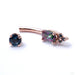 Oval with Tri Accent Navel Curve in Rose Gold with Topaz from BVLA