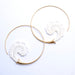Paisley Earrings from Maya Jewelry in Yellow-gold-plated Brass with Bone