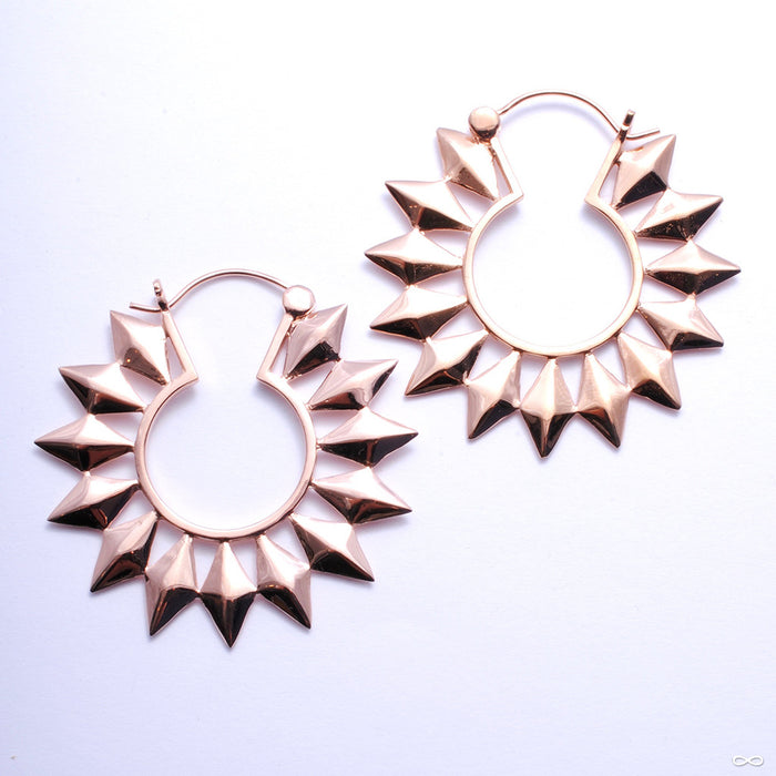 Pinwheel Earrings from Tawapa in Rose-gold-plated Brass