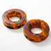 Power Eyelets in Tangerine and Brown in 2" from Gorilla Glass