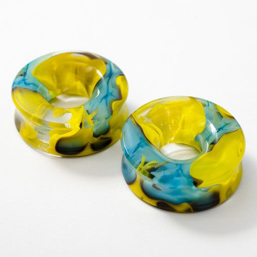 Power Eyelets in Bright Blue and Yellow in 1 ¼” from Gorilla Glass