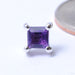4-Prong Basket with Princess Cut Stone Press-fit End in Gold from BVLA with Amethyst
