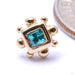 Princess with 8 Beads Press-fit End in Gold from BVLA with Mint CZ