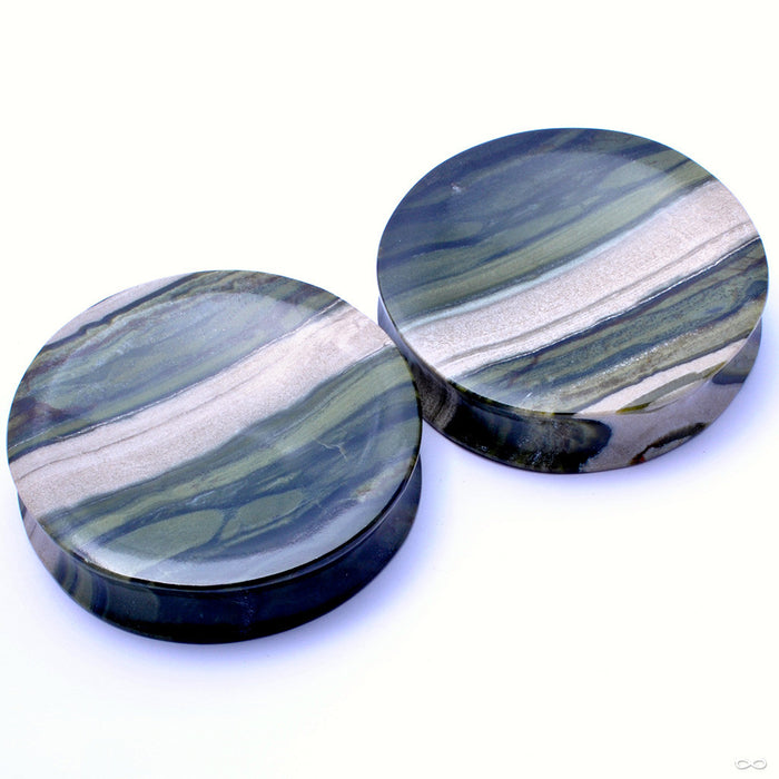 Green Ricolite Ricolite Plugs in 2” from Relic Stoneworks — Infinite Body Piercing, Inc.