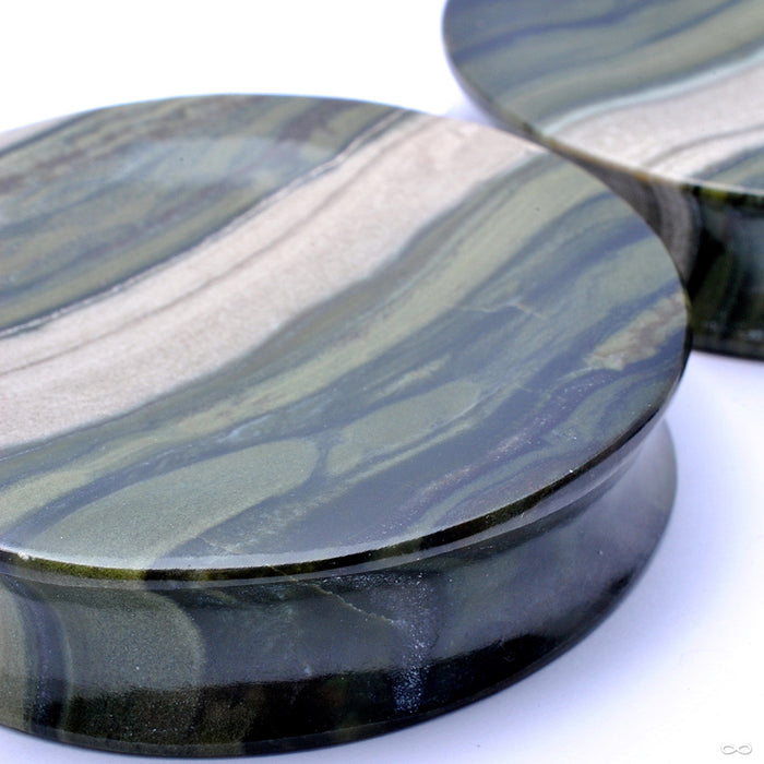 Spotted Ricolite Ricolite Plugs in 2” from Relic Stoneworks — Infinite Body Piercing, Inc.