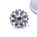 Rosette Press-fit End in Gold from BVLA with Paraiba Topaz