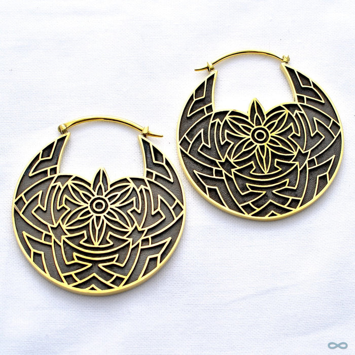 Sayta Hoops in Brass from Quetzalli