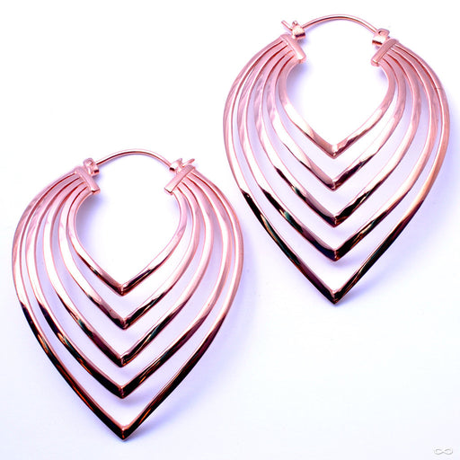 Shapeshifter Earrings from Maya Jewelry in Rose Gold-plated Copper
