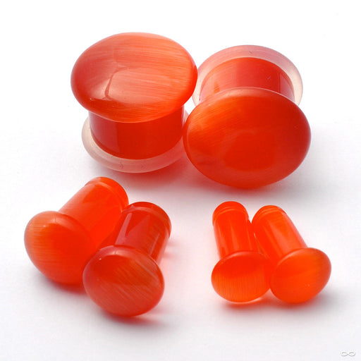 Red Cat Eye Single-Flare Plugs from Oracle in Assorted Sizes