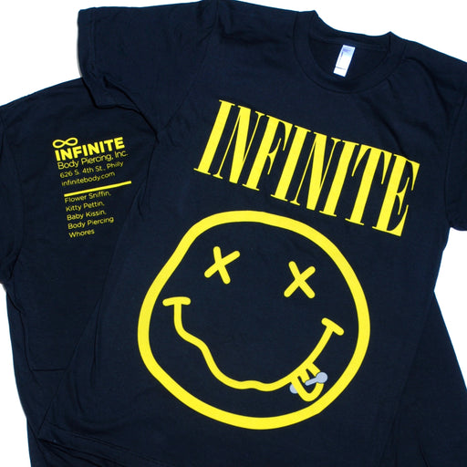 Nirvana Smiley Face Infinite Body Piercing T-Shirt