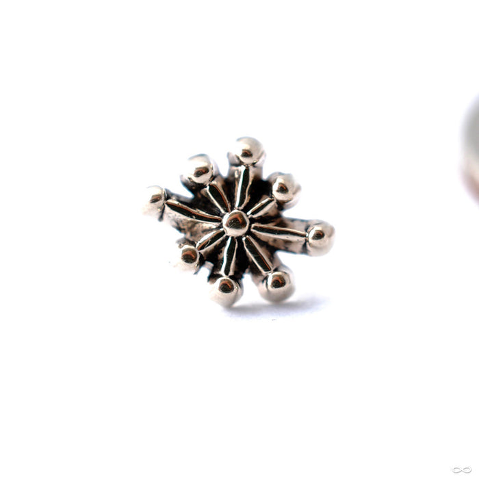 Starburst Press-fit End in Gold from Sacred Symbols in White Gold