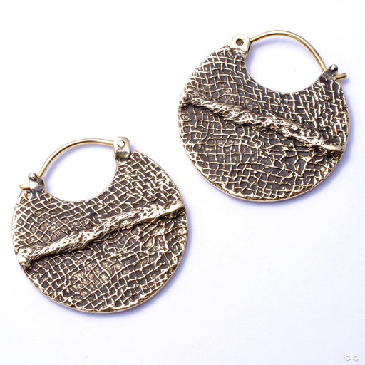 Stitch Earrings from Maya Jewelry in Brass