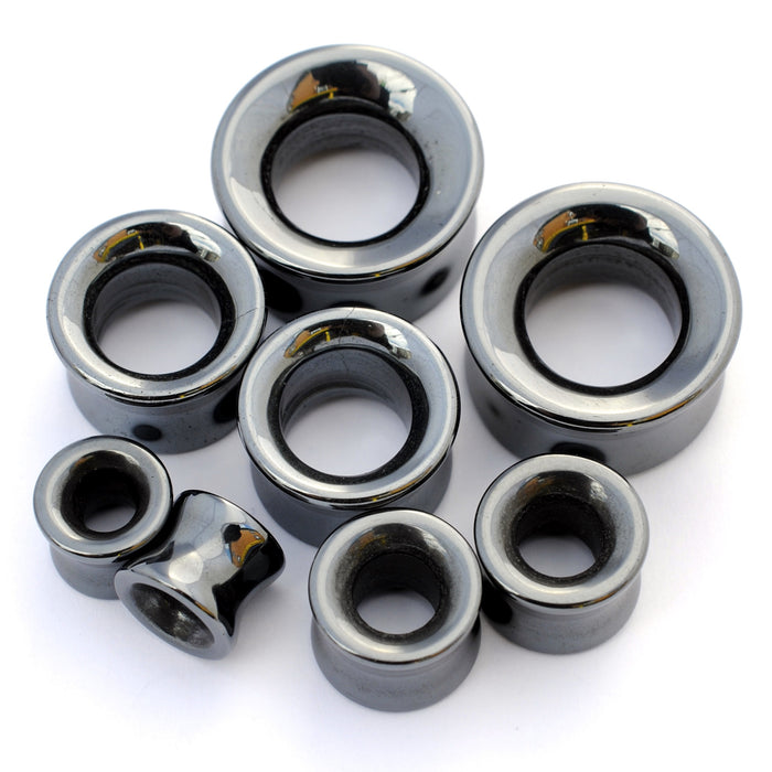 Hematite Double-Flared Eyelets from Diablo Organics in Assorted Sizes