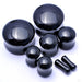 Black Onyx Double-Flare Plugs from Diablo Organics in Assorted Sizes