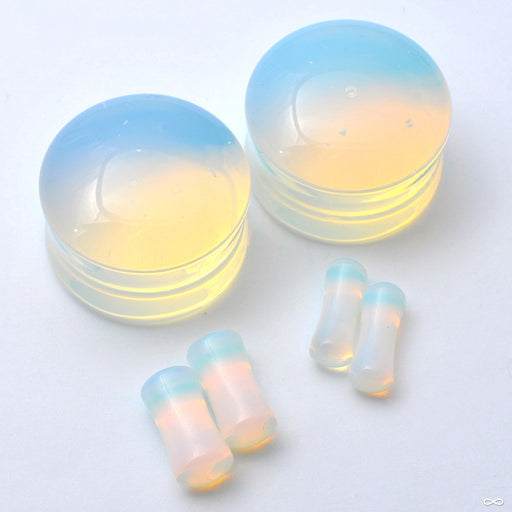 Opalite Double-Flare Plugs from Diablo Organics in Assorted Sizes