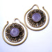 Summit Hoops in Brass with Amethyst from Oracle