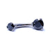 Three Prong Gem Curved Barbell from Industrial Strength with Black