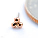 Tri Bead Cluster Press-fit End in Gold from BVLA in Rose Gold