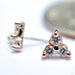 Tri Prong Cluster Press-fit End in Gold from BVLA with Clear CZ